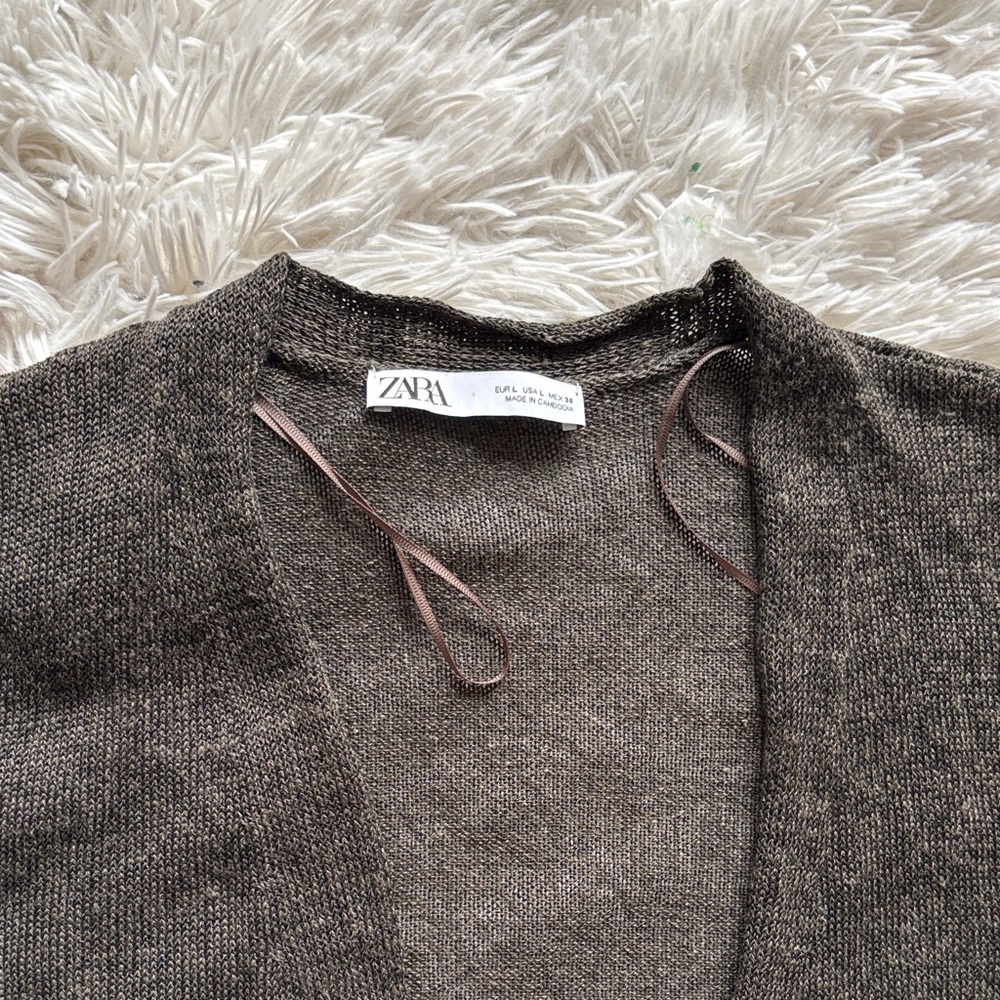Zara Women's Dark Brown Cardigan